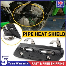 Exhaust Muffler Pipe Heat Shield Cover Heel Guard Universal Black Motorcycle UK