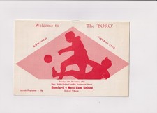 ROMFORD v WEST HAM UNITED 1975 BICKLES/CHANDLER TESTIMONIAL MATCH VERY GOOD COND