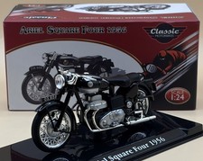 Atlas 1:24 1956 Ariel Square Four Motorcycle - Black 