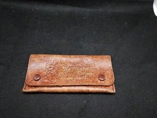 Vintage Leather Needle Pouch/ Stocking Repair Leather Sewing Kit.