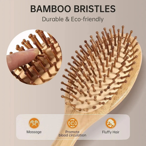 Natural bamboo wooden hair - bamboo,