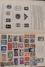 world stamp collection in album