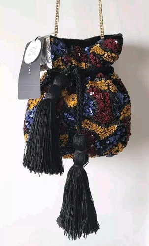 New zara beaded sequins bucket - new,