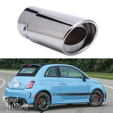 Car Straight Exhaust Pipe Tip Tail Muffler Stainless Steel Chrome For Fiat 500