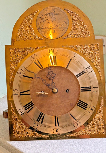 Antique brass longcase - antique,
