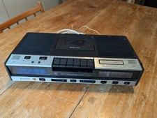 Waltham W155 Retro Alarm Clock Radio Stereo Tape Deck  Recorder LED 