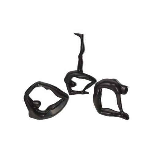 Black resin nude - resin, yoga