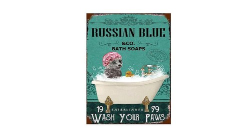 Russian blue cat bath soap - bath,