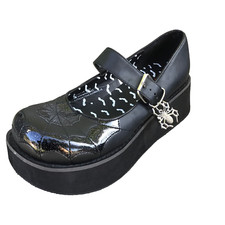 DEMONIA SPRITE-05 Sz 10 Women 2" Platform Mary Jane W/Spider Charm Strap Shoes