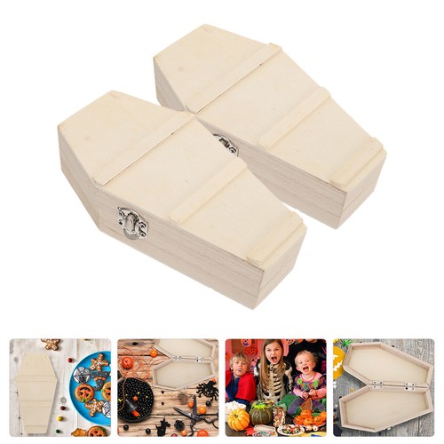 Wooden coffin box with - wooden,