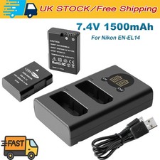 2Pcs 1.5Ah EN-EL14 N-EL14A