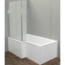 1500 L Shape Acrylic Shower