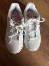 Fila Panache Older Kids Fila Trainers Girl White Pink shoes Junior size 2
