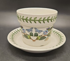 PORTMEIRION BOTANIC GARDEN small plant pot & Saucer forget me not