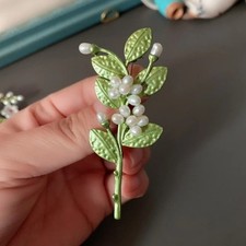 Vintage pearl flower leaf - pearl,