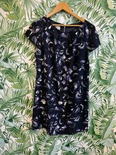 Kaliko black patterned dress size 16.