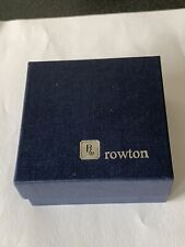 ROWTON Glass Paperweight Boxed Etched Inscribed Latin Good Condition