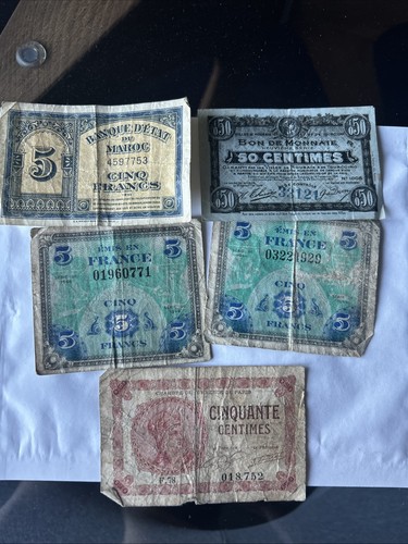 French bank notes job - notes, some