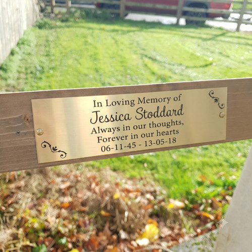 Personalised bench memorial - personalised,