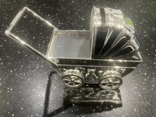 Silver-Plated Baby Pram Keepsake | Christening Gift | Nursery Display Ornament