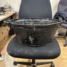 Vintage Oval Galvanised Metal