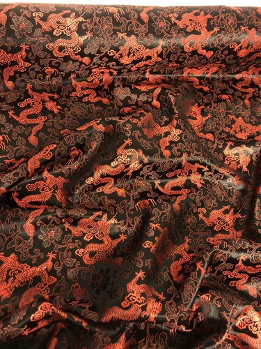 Mtr black red dragon print - mtr,