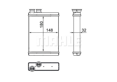 Heat exchanger interior - heat,