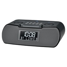 Sangean RCR-20 FM/AM Bluetooth Clock Radio with USB Charging, Black