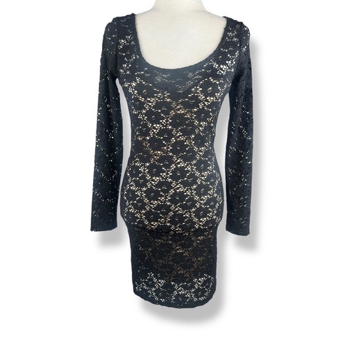 Y2k black lace bodycon mini - y2k,