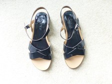 HOTTER BLACK SANDALS LEATHER