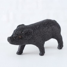 Miniature Resin Black Pig Farm Animal Figure Statue Ornament Gift CLEARANCE DEAL