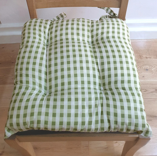 Gingham check green - /, white