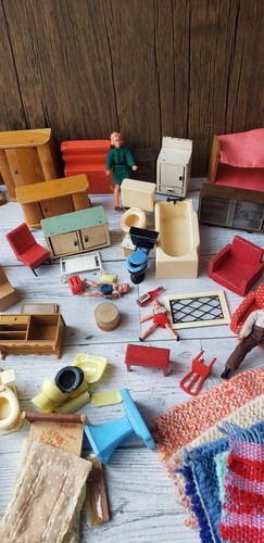 Vintage dolls house furniture - house,