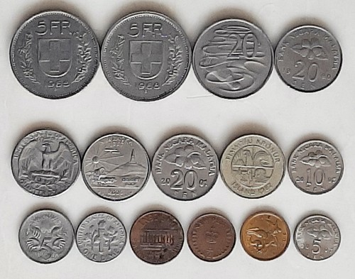 15x coins various - 15x,