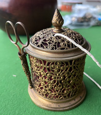 Antique gilt filigree string dispenser
