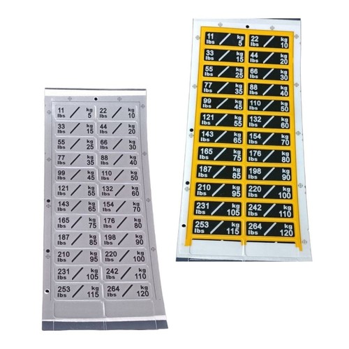 Pack weight stickers - weight,