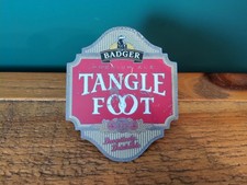 Badger Tangle Foot Metal Beer Ale Pump Clip Badge Pub Bar Breweriana