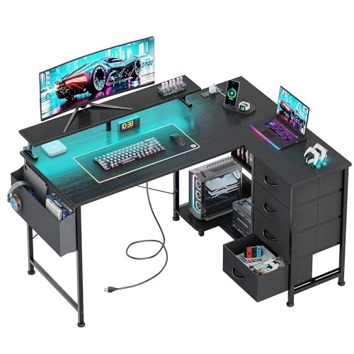 Shaped computer desk - computer,