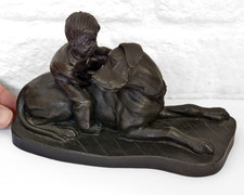 Cold Cast Bronze Resin Dog &