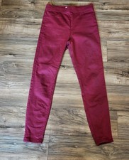 Not Your Daughters Jeans, dark red jeggings, ladies size US 2, UK 10, mid rise