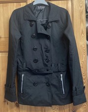HKM Sports Equipment Nylon/Cotton Belted Black Equestrian Jacket Size Small