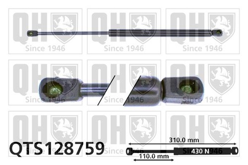 Rear bonnet gas strut for - gas,