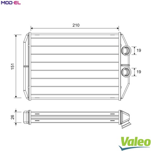 Heat exchanger interior - exchanger,