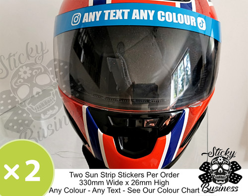 Helmet visor stickers - 2x,