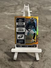 Shaquille Leonard - Philadelphia Eagles - Gold Season Ticket - Panini Optic /50