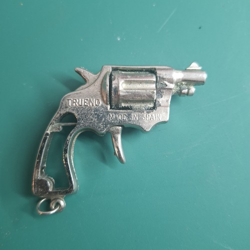 Vintage gun metal keyring - vintage,