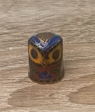 Vintage Cloisonne Owl Bird