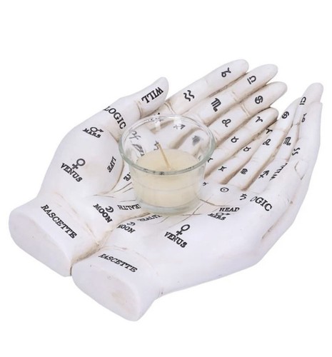 Palmistry hands candle holder - palmistry,