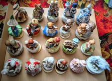 Vintage ceramic wind-up ornaments