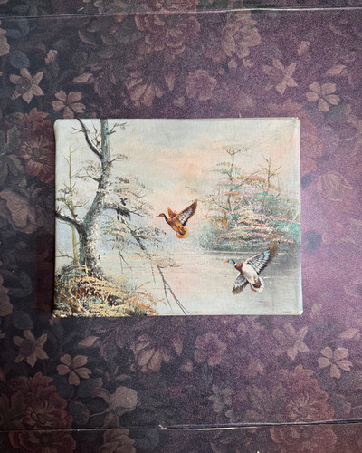 Vintage unframed oil painting - vintage,